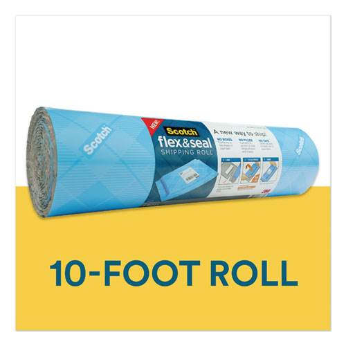 Image of Flex and Seal Shipping Roll, 15" x 10 ft, Blue/Gray