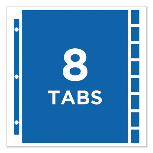 Image of Protect 'n Tab Top-Load Clear Sheet Protectors w/Eight Tabs, Letter