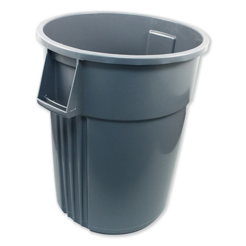 Impact® Gator Plus Container, Round, Plastic, 55 gal, Gray