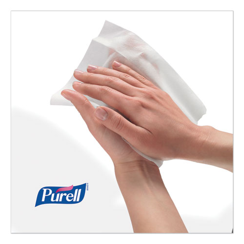 Image of Hand Sanitizing Wipes, 6 x 8, Fresh Citrus Scent, White, 1,200/Refill Pouch, 2 Refills/Carton