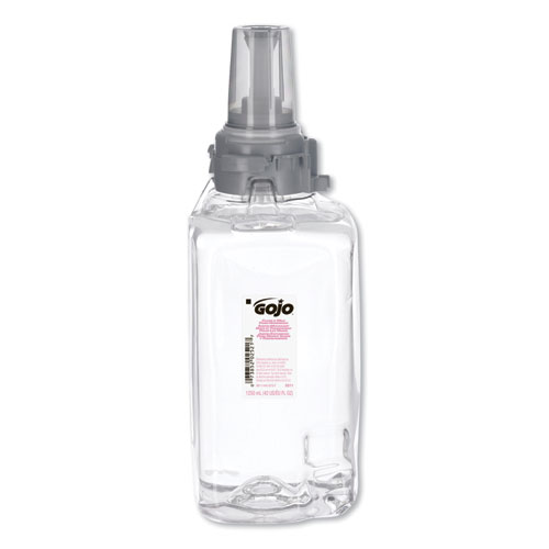 GOJO® Clear and Mild Foam Handwash Refill, For ADX-12 Dispenser, Fragrance-Free, 1,250 mL Refill, 3/Carton