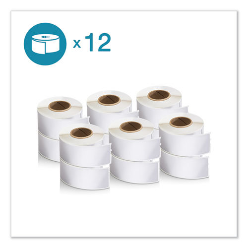 LW Address Labels, 1.13" x 3.5", White, 350/Roll, 12 Rolls/Pack