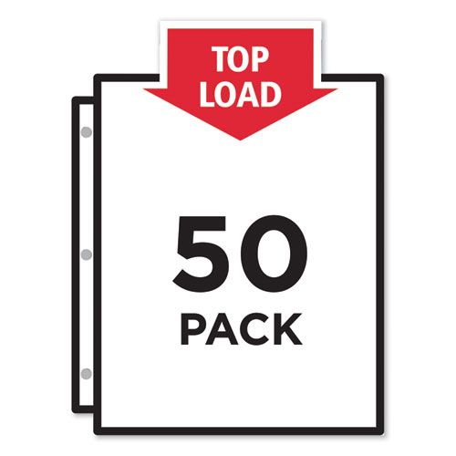 Image of Top-Load Poly Sheet Protectors, Super Heavy Gauge, Letter, Nonglare, 50/Box