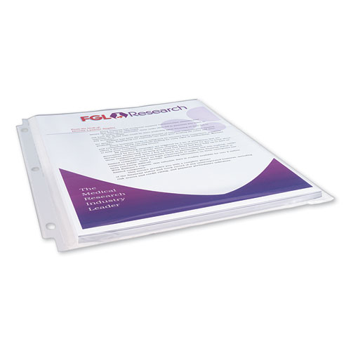 Image of Multi-Page Top-Load Sheet Protectors, Heavy Gauge, Letter, Clear, 25/Pack