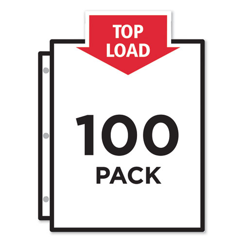 Image of Top-Load Sheet Protector, Economy Gauge, Letter, Clear, 100/Box