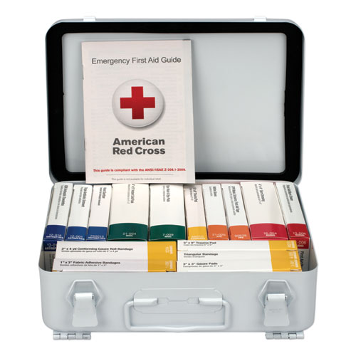 Unitized ANSI Compliant Class A Type III First Aid Kit for 25 People, 16 Units