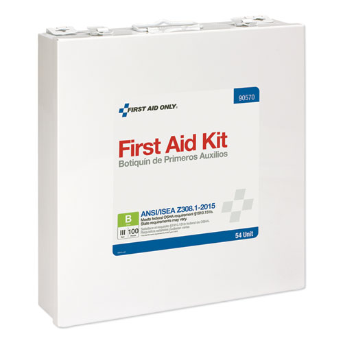 Image of Unitized ANSI 2015 Compliant Class B Type III First Aid Kit for 100 People, 217 Pieces, Metal Case