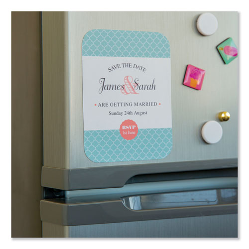 Printable Magnet Sheets, 8-1/2 x 11, Inkjet Printer, 5 Matte White Sheets  (3270)