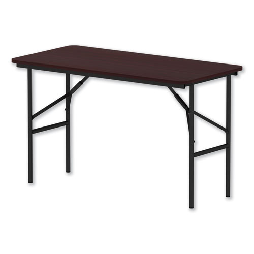 Image of Alera® Wood Folding Table, Rectangular, 48W X 23.88D X 29H, Mahogany