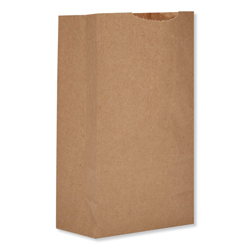 Grocery Paper Bags, 52 lb Capacity, #2, 4.3" x 2.44" x 7.88", Kraft, 500 Bags