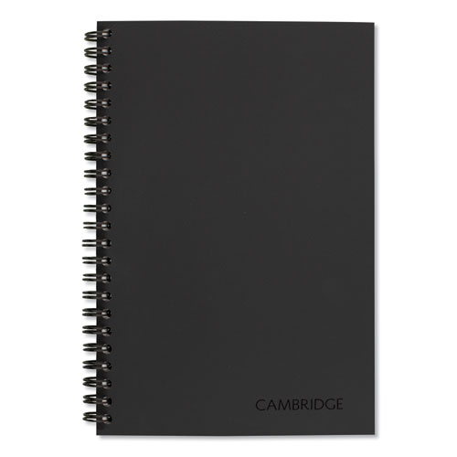 Cambridge® Wirebound Guided Quicknotes Notebook, 1-Subject, List-Management Format, Dark Gray Cover, (80) 8 X 5 Sheets