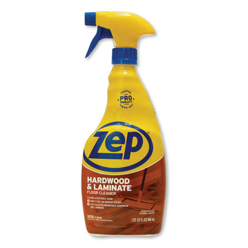 Image of Zep Commercial® Hardwood And Laminate Cleaner, 32 Oz Spray Bottle, 12/Carton