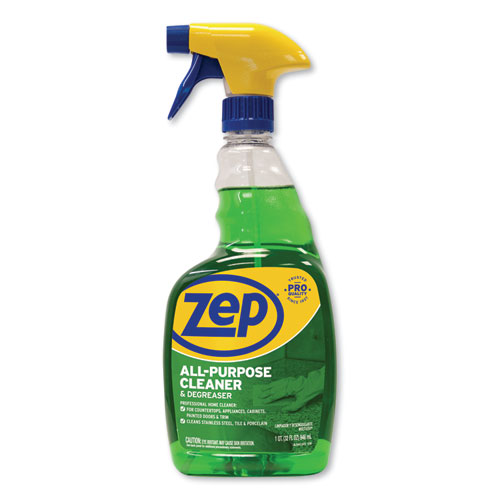Zep Commercial® All-Purpose Cleaner And Degreaser, Fresh Scent, 32 Oz Spray Bottle, 12/Carton