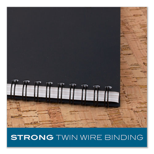 Wirebound Guided Business Notebook, QuickNotes, Dark Gray Cover, 8 x 5, 80 Sheets