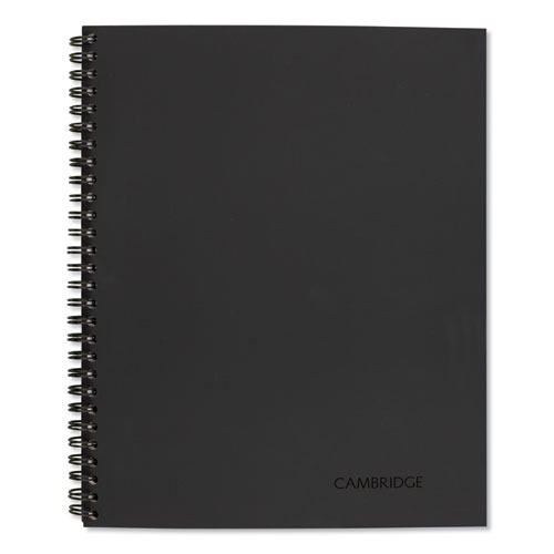 Wirebound Guided Meeting Notes Notebook, 1-Subject, Meeting-Minutes/Notes Format, Dark Gray Cover, (80) 11 x 8.25 Sheets