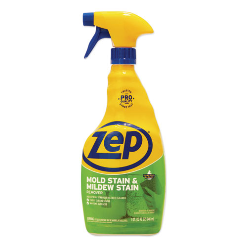 Image of Zep Commercial® Mold Stain And Mildew Stain Remover, 32 Oz Spray Bottle, 12/Carton