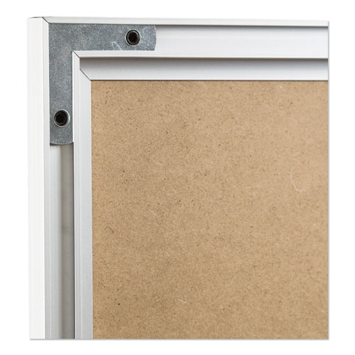 4N1 Magnetic Dry Erase Combo Board, 23 x 17, Tan/White Surface, Silver Aluminum Frame
