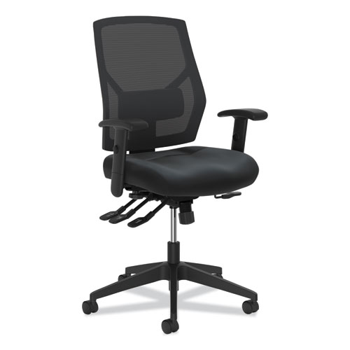 Crio High-Back Task Chair with Asynchronous Control, Supports Up to 250 lb, 18" to 22" Seat Height, Black