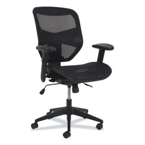 PROMINENT HIGH-BACK TASK CHAIR, 19.69" SEAT HEIGHT, SUPPORTS UP TO 250 LBS., BLACK SEAT, BLACK BACK, BLACK BASE