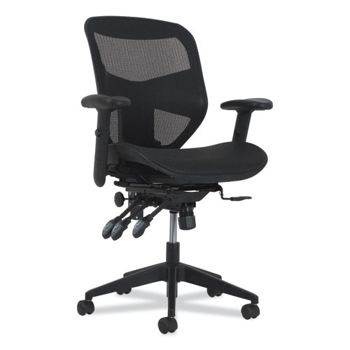 PROMINENT MESH HIGH-BACK TASK CHAIR, MESH, SUPPORTS UP TO 250 LBS., BLACK SEAT/BACK AND BASE