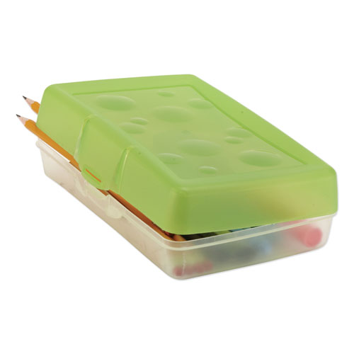 PENCIL BOX, 8.38" X 5.63" X 2.5", RANDOMLY ASSORTED COLORS