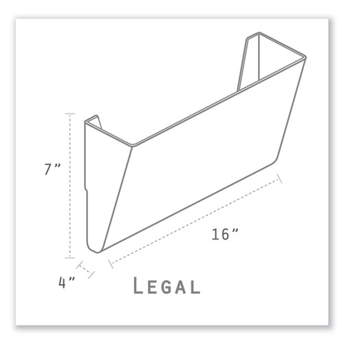 Image of Wall File, Legal Size, 16" x 4" x 7", Smoke