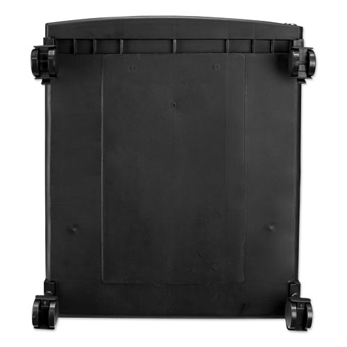 Image of Single-Drawer Mobile Filing Cabinet, 1 Legal/Letter-Size File Drawer, Black/Teal, 14.75" x 18.25" x 12.75"