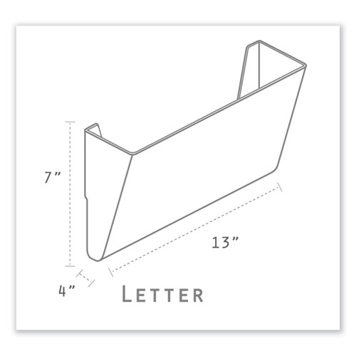 Image of Wall File, Letter Size, 13" x 4" x 7", Smoke
