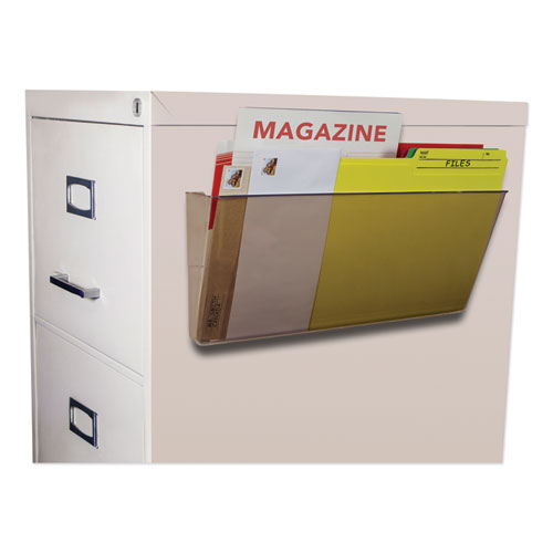 Unbreakable Magnetic Wall File, Letter/Legal, 16 x 7, Single Pocket, Smoke