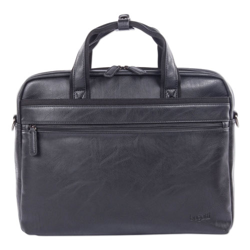 Image of Swiss Mobility Valais Executive Briefcase, Fits Devices Up To 15.6", Leather, 4.75 X 4.75 X 11.5, Black