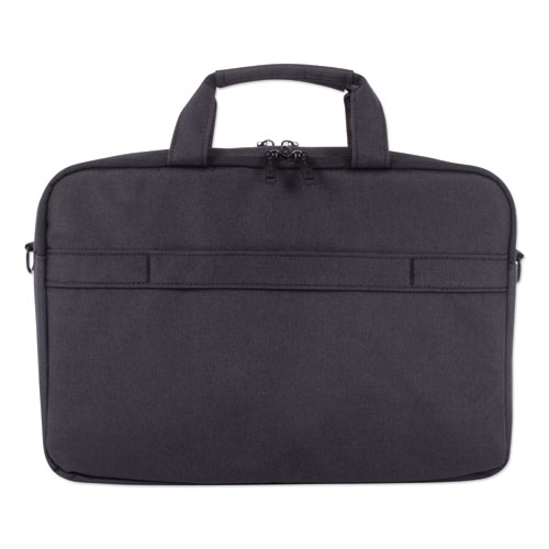 Cadence 2 Section Briefcase, Holds Laptops 15.6", 4.5" x 4.5" x 16", Charcoal