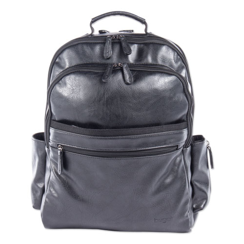 Image of Swiss Mobility Valais Backpack, Fits Devices Up To 15.6", Leather, 5.5 X 5.5 X 16.5, Black