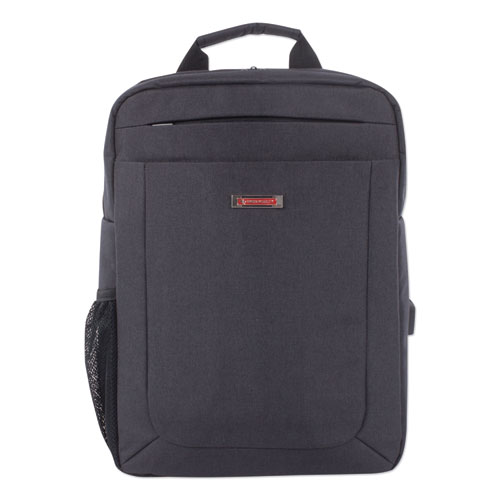 Swiss Mobility Cadence Slim Business Backpack, Holds Laptops 15.6", 4.5" x 4.5" x 17", Charcoal