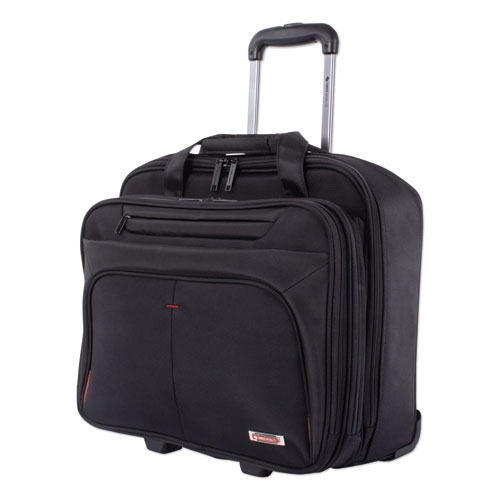 Swiss Mobility Purpose Business Case On Wheels, Holds Laptops 15.6", 8.5" x 8.5" x 16", Black