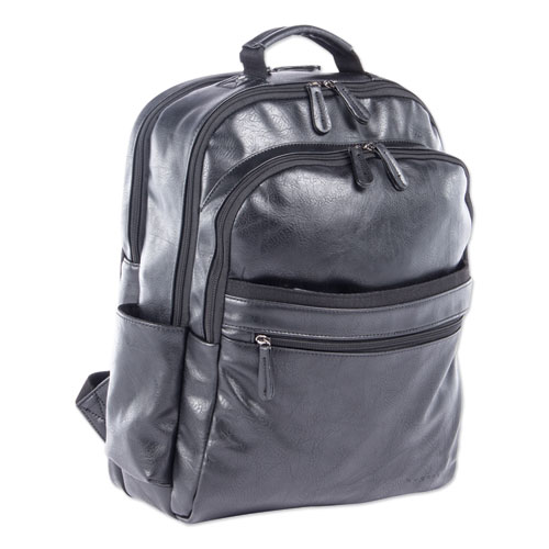 Swiss Mobility Valais Backpack, Holds Laptops 15.6", 5.5" x 5.5" x 16.5", Black
