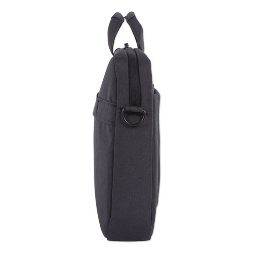Image of Swiss Mobility Cadence Slim Briefcase, Fits Devices Up To 15.6", Polyester, 3.5 X 3.5 X 16, Charcoal
