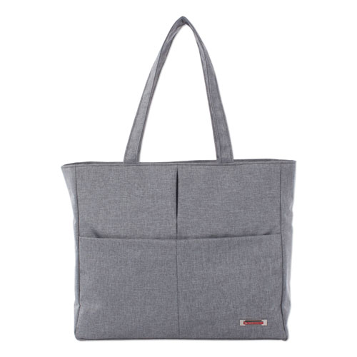 STERLING LADIES TOTE BAG, HOLDS LAPTOPS 15.6", 5.25" X 5.25" X 13.25", GRAY