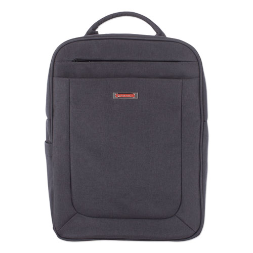 Swiss Mobility Cadence 2 Section Business Backpack, For Laptops 15.6", 6" x 6" x 17", Charcoal