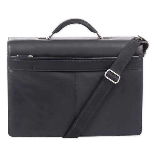 Image of Swiss Mobility Milestone Briefcase, Fits Devices Up To 15.6", Leather, 5 X 5 X 12, Black