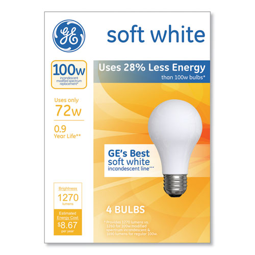 GE Energy-Efficient Soft White 29 Watt A19, 2/Pack