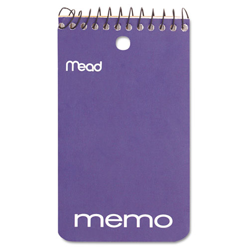 Wirebound Memo Book, Medium/College Rule, 3 x 5, White, 60 Sheets | by Plexsupply
