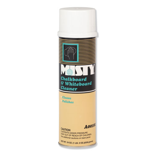 Misty® Chalkboard and Whiteboard Cleaner, 19 oz Aerosol Spray, 12/Carton