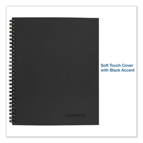 WIREBOUND BUSINESS NOTEBOOK, WIDE/LEGAL RULE, BLACK COVER, 9.5 X 6.68, 80 SHEETS
