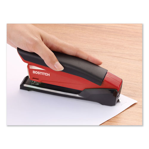 INPOWER SPRING-POWERED DESKTOP STAPLER, 20-SHEET CAPACITY, RED