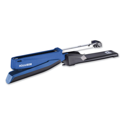 Image of InPower Spring-Powered Desktop Stapler with Antimicrobial Protection, 20-Sheet Capacity, Blue/Black