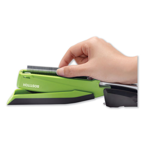 INPOWER SPRING-POWERED DESKTOP STAPLER, 20-SHEET CAPACITY, GREEN