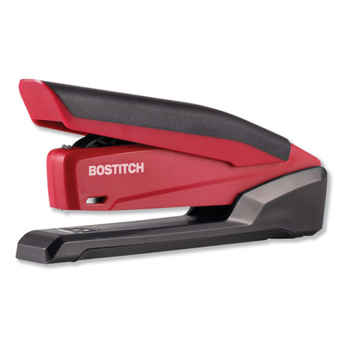 Image of InPower Spring-Powered Desktop Stapler with Antimicrobial Protection, 20-Sheet Capacity, Red/Black