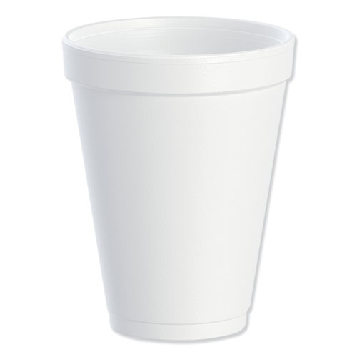 Image of Foam Drink Cups, 12 oz, White, 25/Bag, 40 Bags/Carton