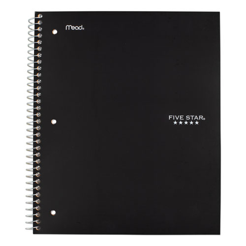 Image of Wirebound Notebook, 5 Subject, 8 Pockets, Medium/College Rule, Randomly Assorted Covers, 11 x 8.5, 200 Sheets