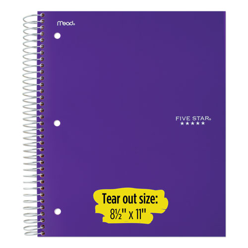 Image of Wirebound Notebook, 1 Subject, Medium/College Rule, Randomly Assorted Covers, 11 x 8.5, 100 Sheets
